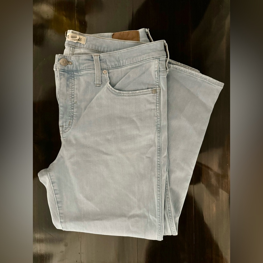 Madewell mid-rise stovepipe size 32, Ankle, light wash, straight leg EUC